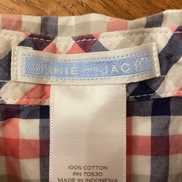 Janie and Jack infant button down shirt. Size 12-18 months. - Picture 2 of 4